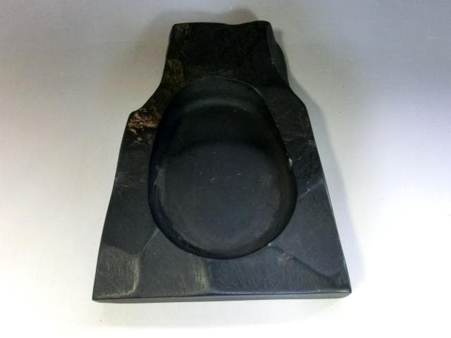 硯■書道道具 大きいすずり石 黒 墨 0.98㎏ 古美術 時代物 骨董品■