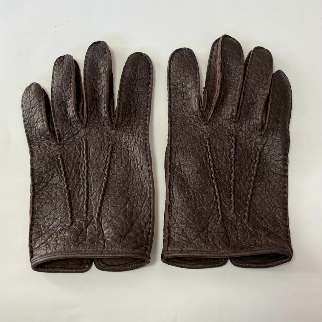 デンツ　ペッカリー　手袋　裏地なし　サイズ７H　BARK