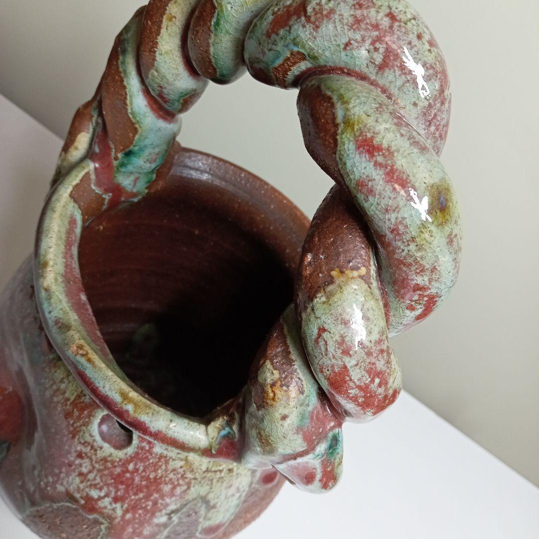 信楽焼　花瓶　D−62