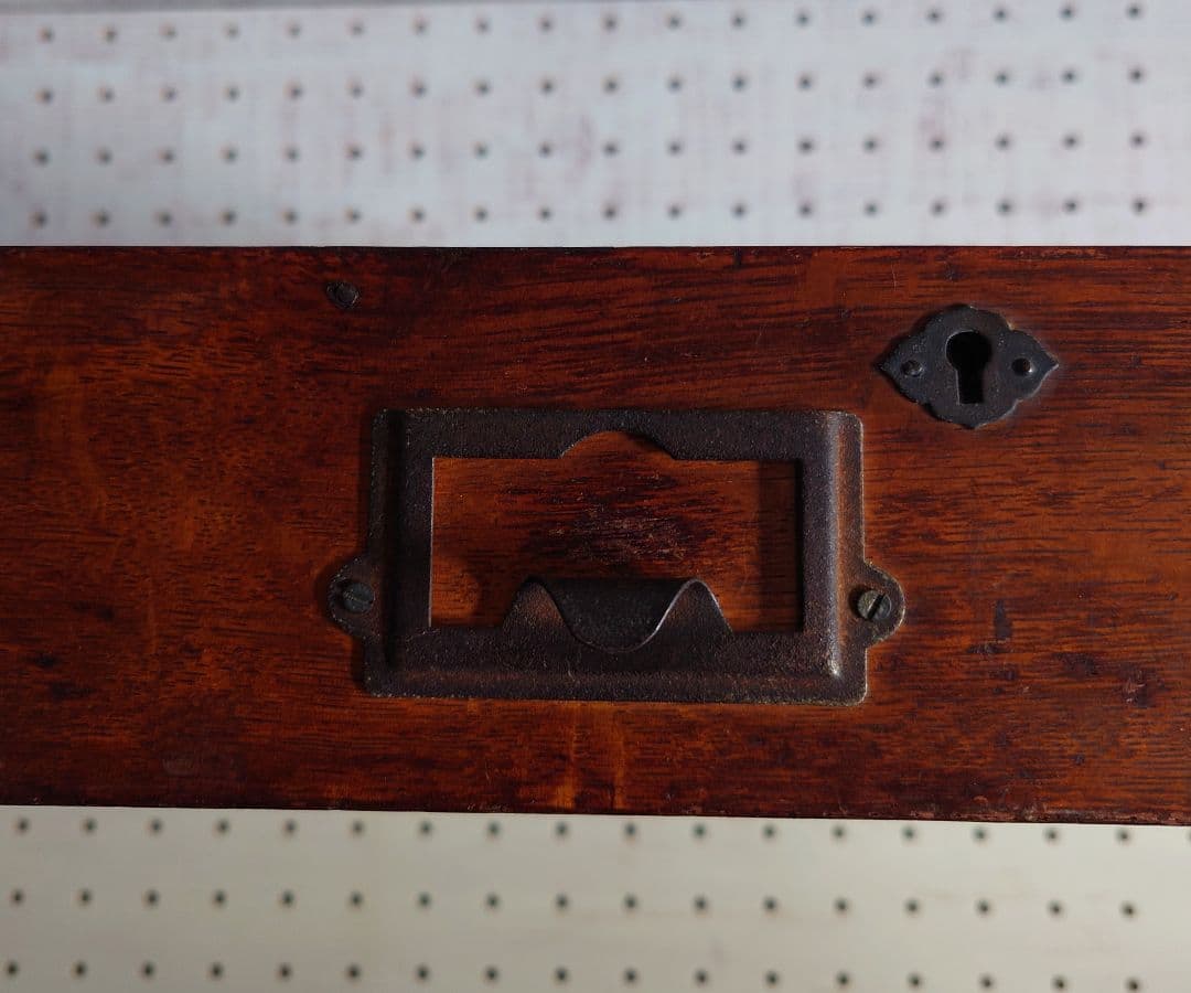 昭和レトロ 古家具 4段 木製小引き出し アンティーク 書類棚　マルニ