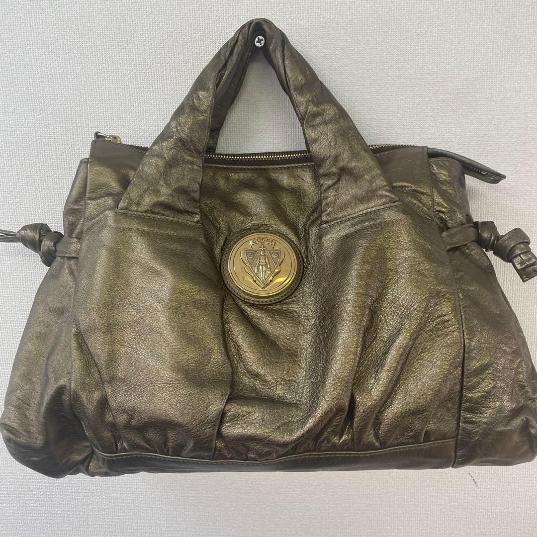 GUCCI グッチ ヒステリア メタリックレザー バッグ