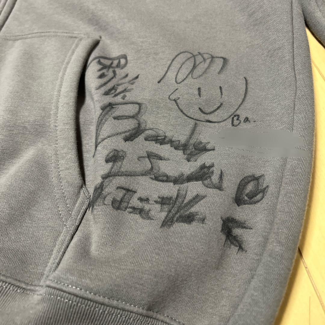 ブランデー戦記 あまりにもシンプルなロゴジップパーカー XL サイン入り