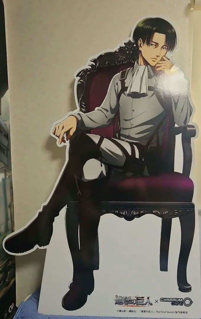 進撃の巨人　キャラウムカフェ　リヴァイ　等身大パネル　パネル　受注生産