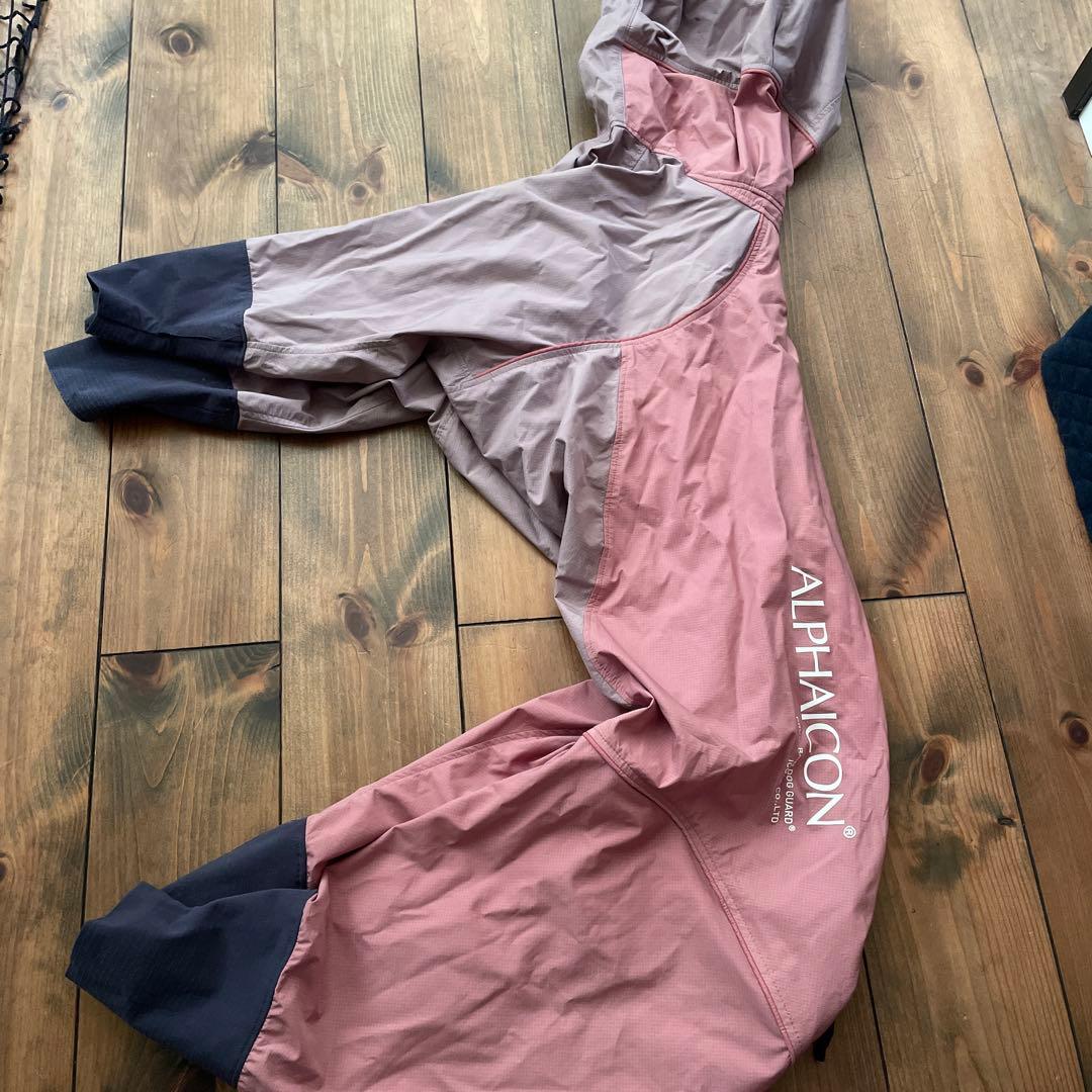 xl アルファアイコン　レインコート 撥水　ピンク