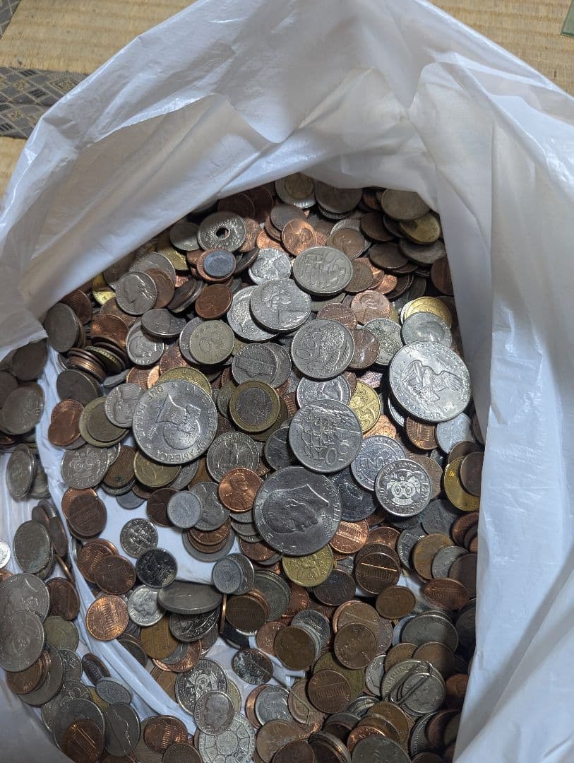 【約4.4kg】外国 外貨 大量 まとめ売り