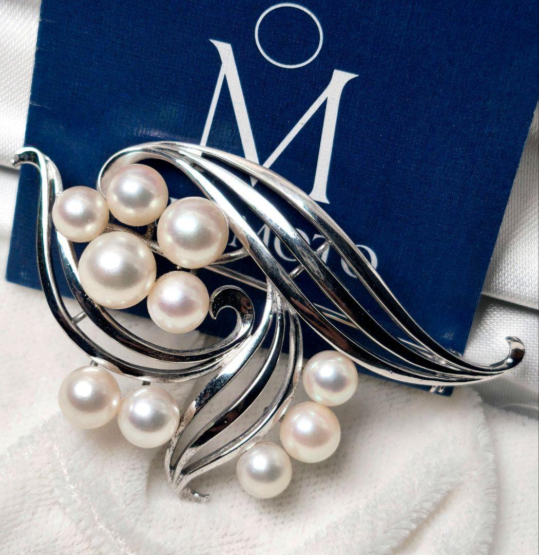 【極美品 最高級】ミキモト ブローチ パール フォーマル 10珠 皇室御用達