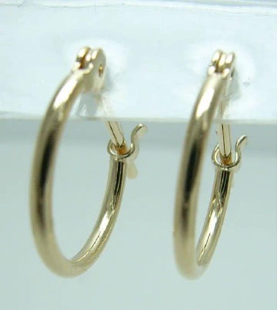 【今日限定1時間】K18 フープピアス