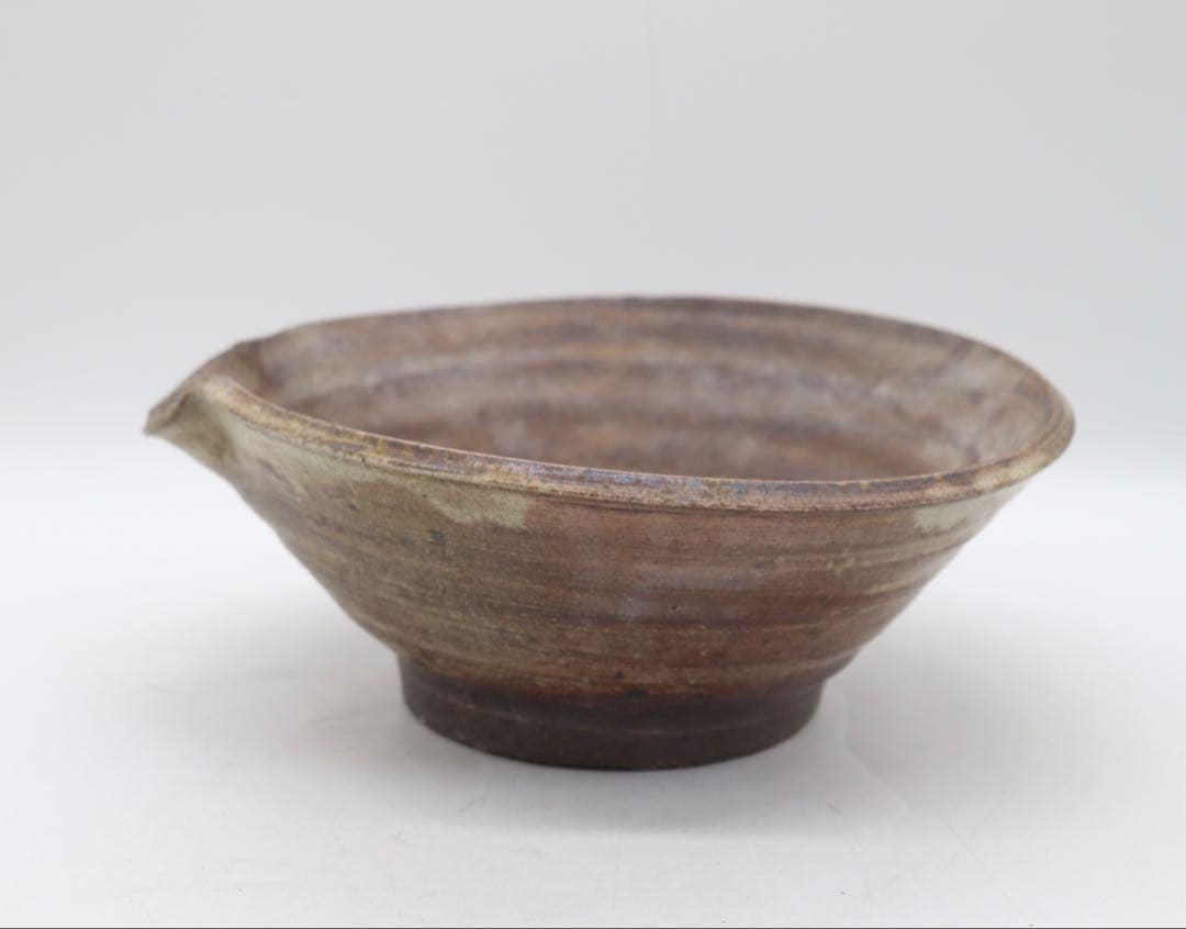 益子焼　坂田甚内作　自然釉片口　鉢　花器　送料込み250814