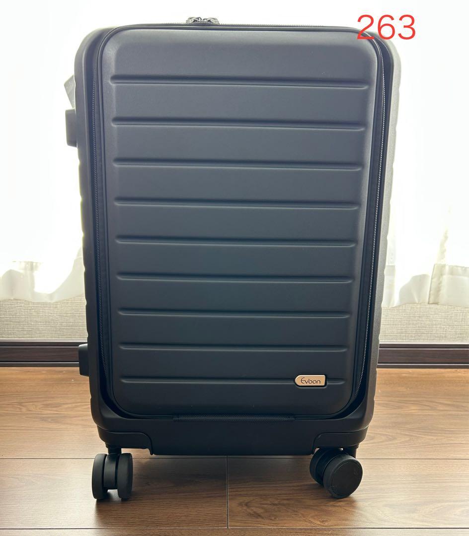 【未使用アウトレット】Evoon スーツケース 拡張機能付き ブラック263