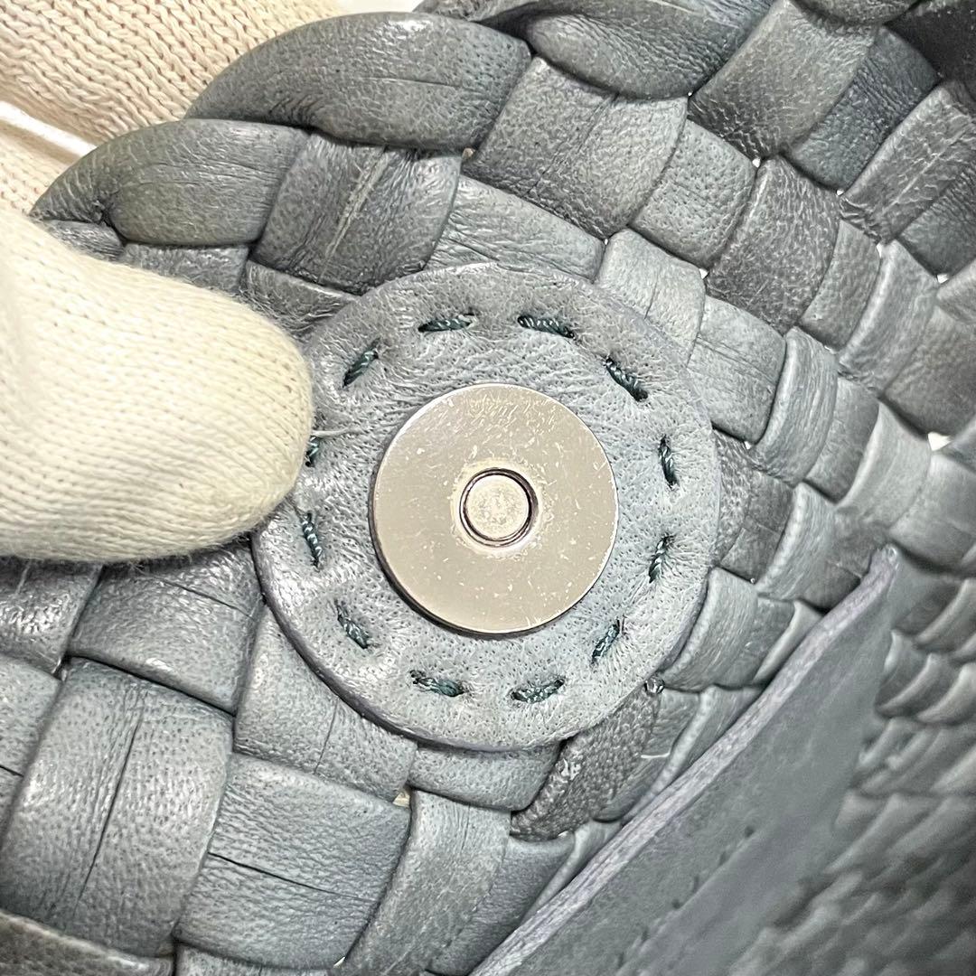 【美品】ファロルニ　ワンショルダー　イントレッチオ　ホーボー　グリーン系　レザー