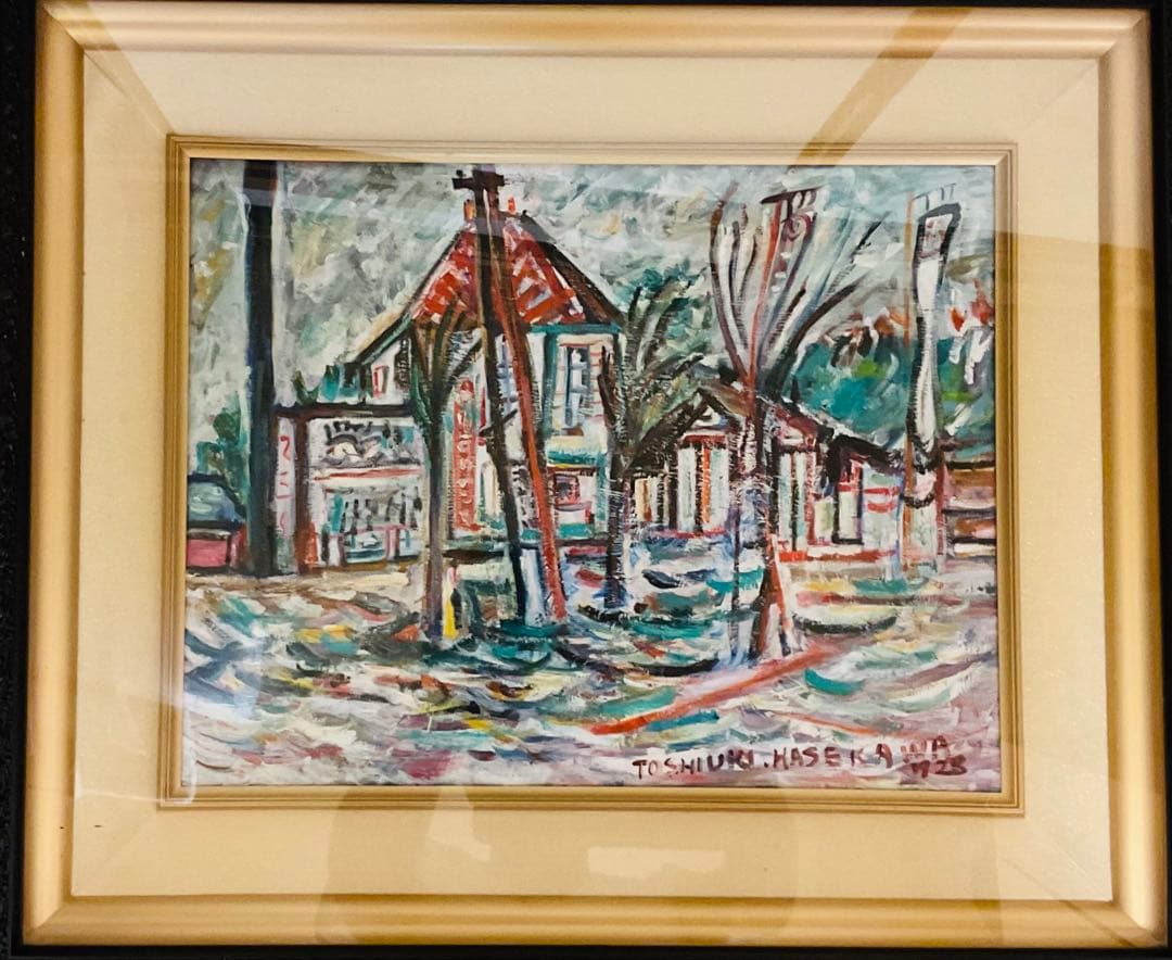 風景画 油彩画 縦約52cm x 横60cm