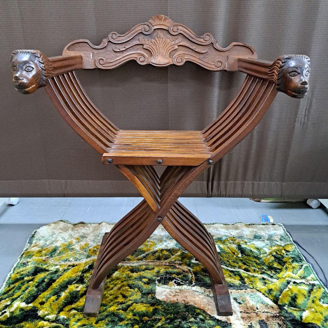 ♡イタリア製　サヴォナローラチェアー 木製折り椅子♡