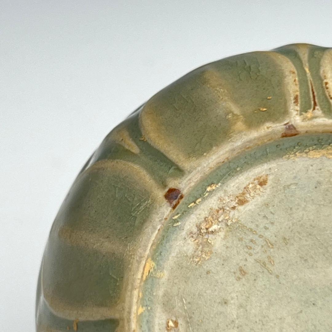 耀州窯 陰刻青磁蓋腕 合子 北宋時代 古玩 中国美術 唐物 擺件 311b