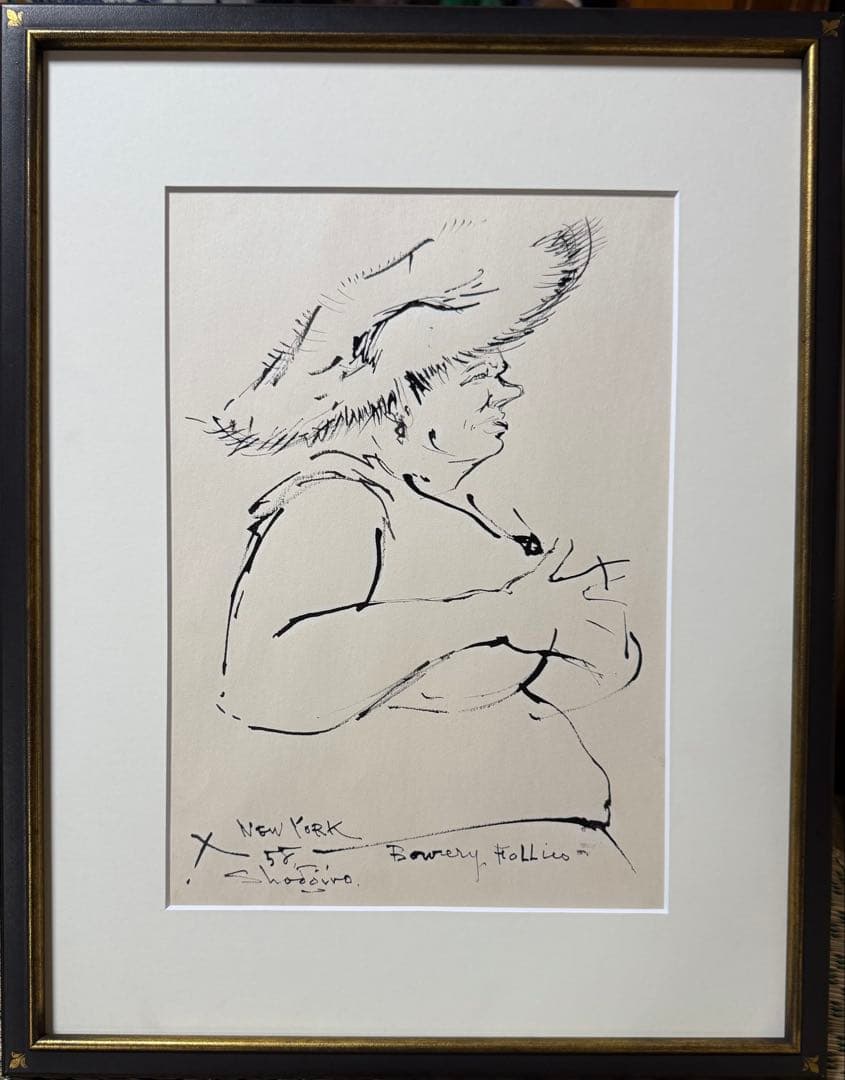 エゴン・シーレ 肉筆 Barney Hollis 水墨画 New York