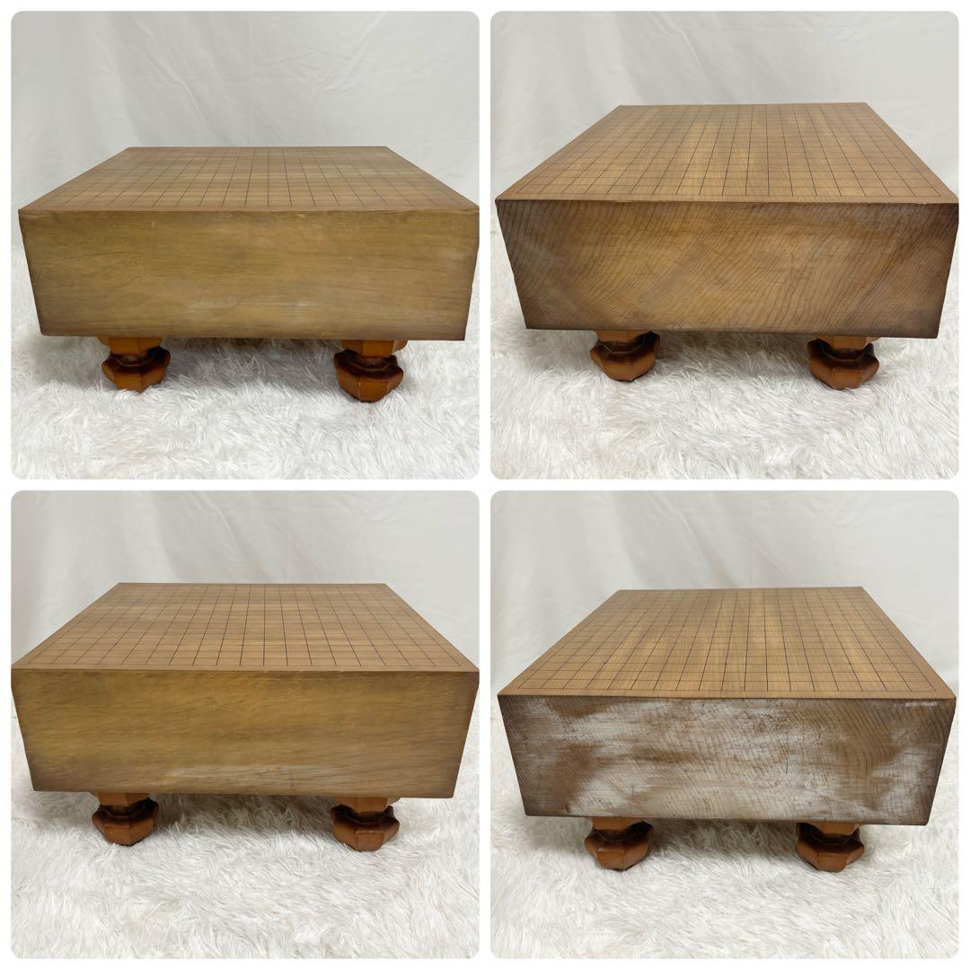 【最高級/36号】日向特製 蛤碁石 10mm 4.7寸脚付碁盤 へそ有 囲碁