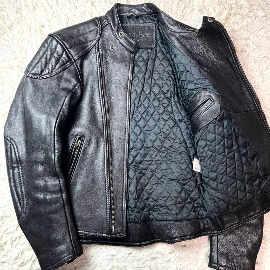 入手困難/極美品✨カドヤ シングルライダース レザージャケット パテッド ゴート