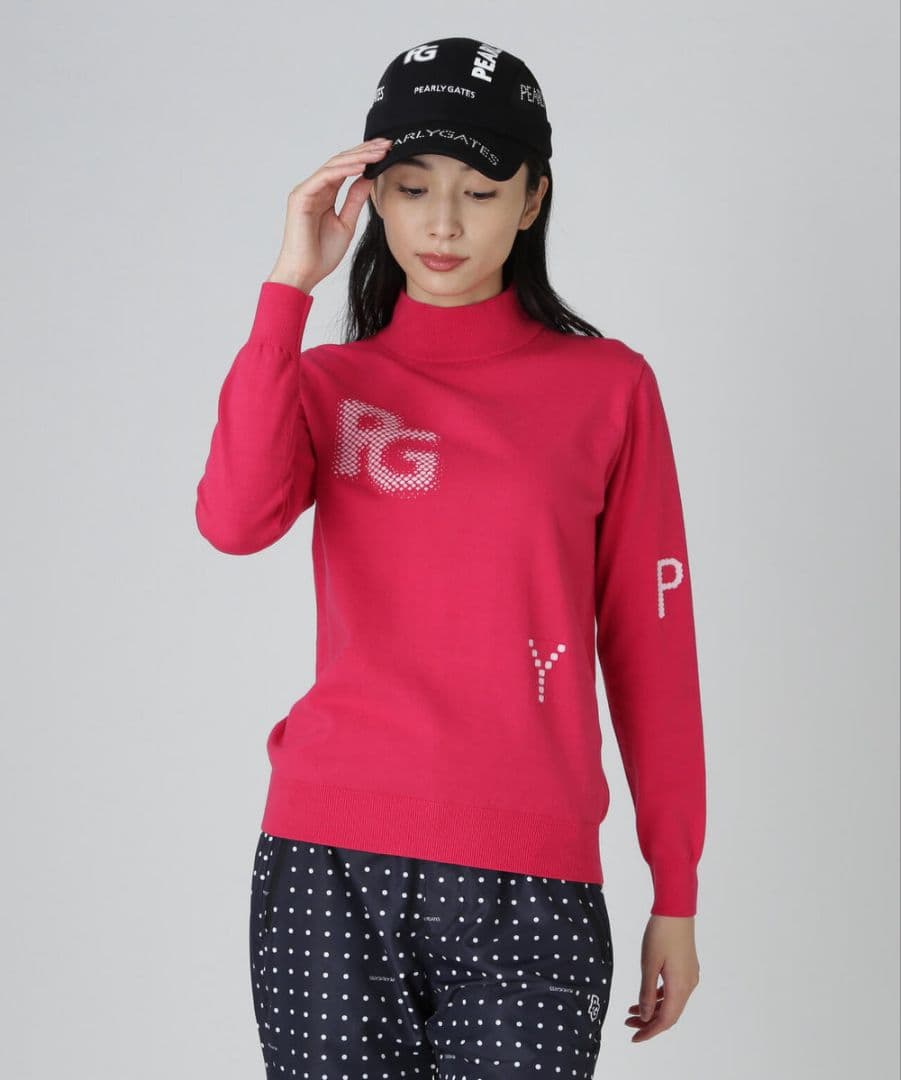 ★美品★2025年モデル PEARLY GATES ハイネックニットセーター　1