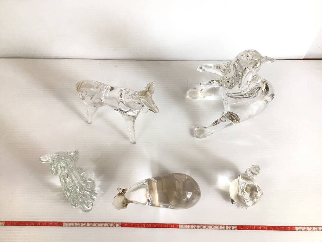 Y945 MultiGlass 5点 ガラス 置物 動物/天使 現状品