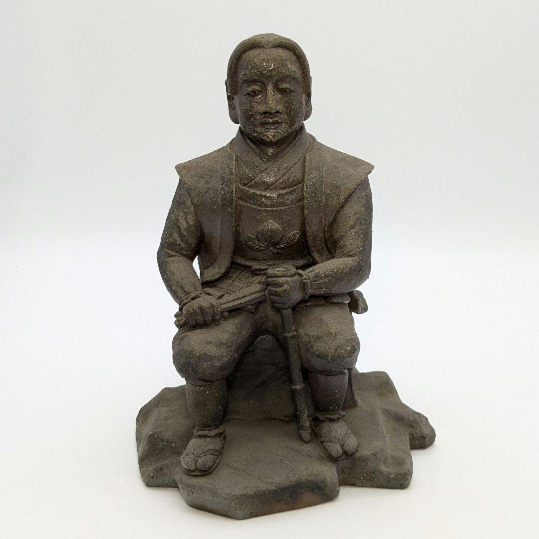 岡本碧山 備前焼 桃太郎像 陶像 細工物 置物 縁起物 陶器人形 インテリア