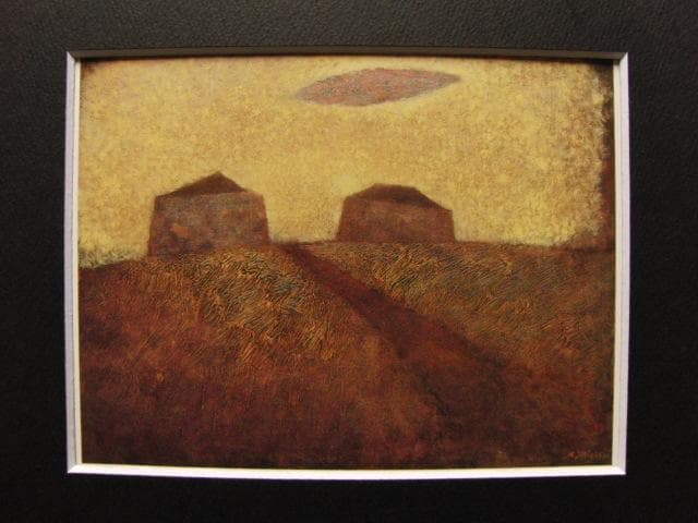 三岸黄太郎、雲、希少な画集より、新品高級額・額装付、状態良好