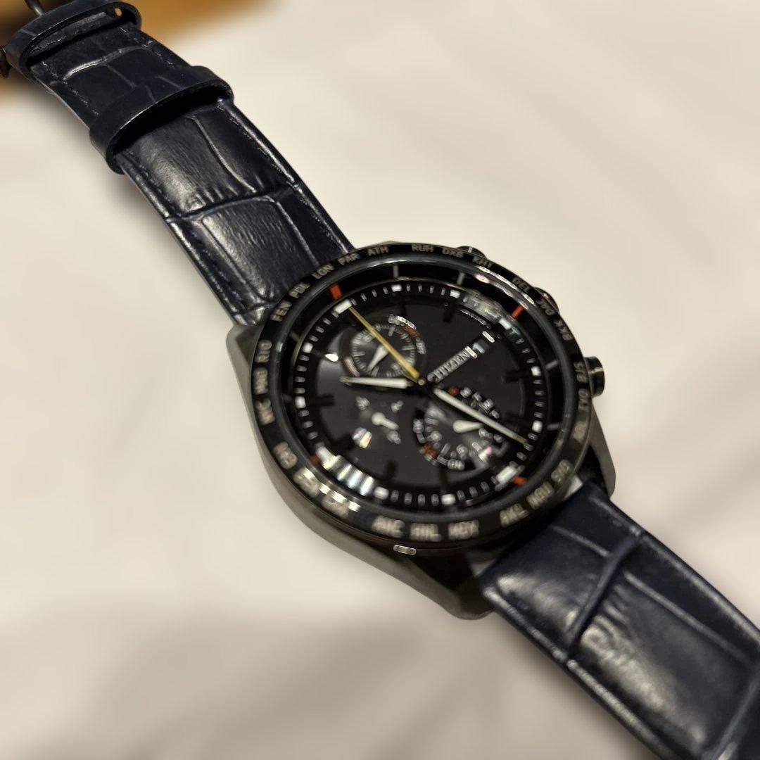 CITIZENATTESAACT Lineブラックチタン AT8185-62E