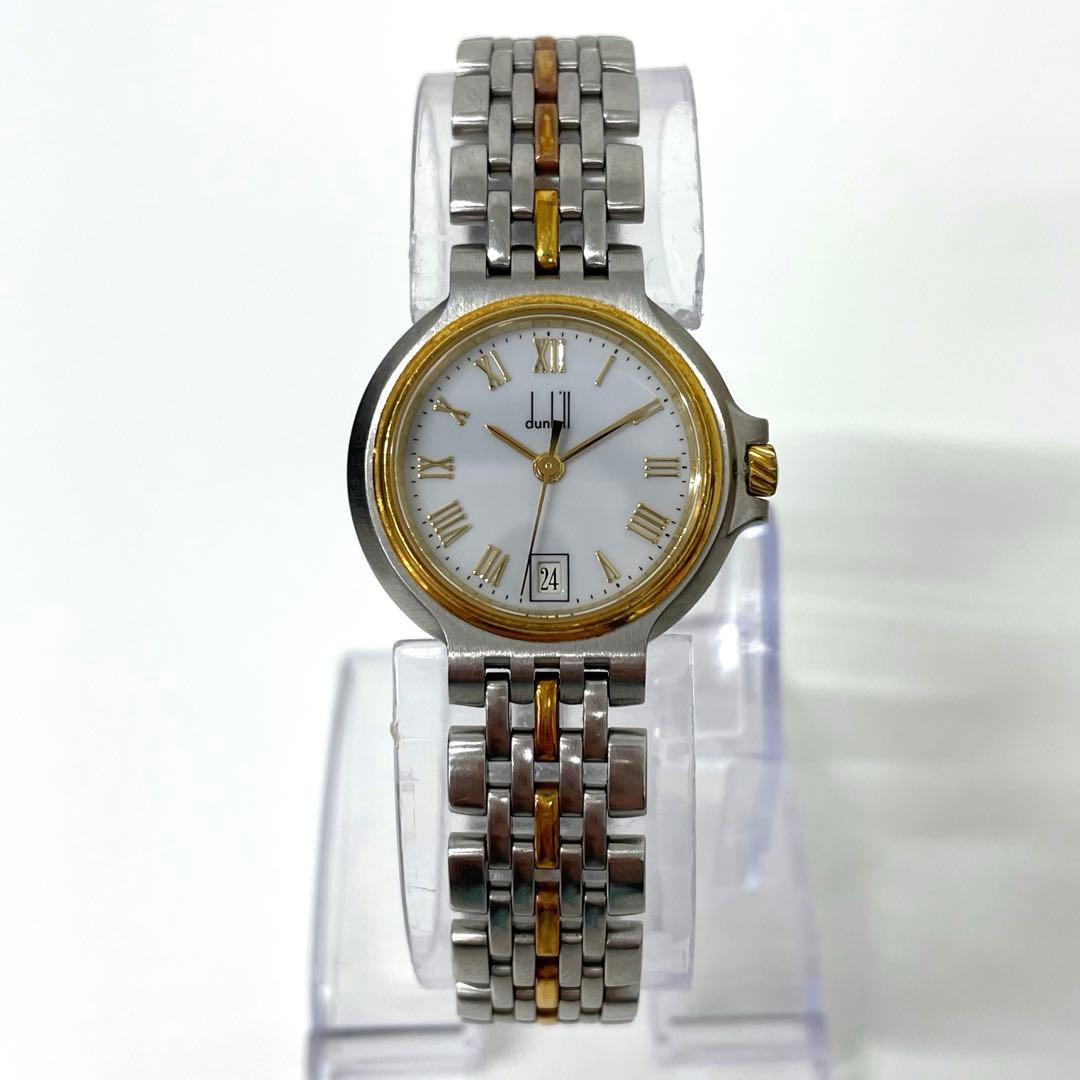 【TK】dunhil ダンヒル　ミレニアムデイト　クォーツ腕時計　不動