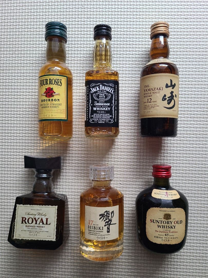 未開封★ミニボトル　ウイスキー各種50ml　6本セット★