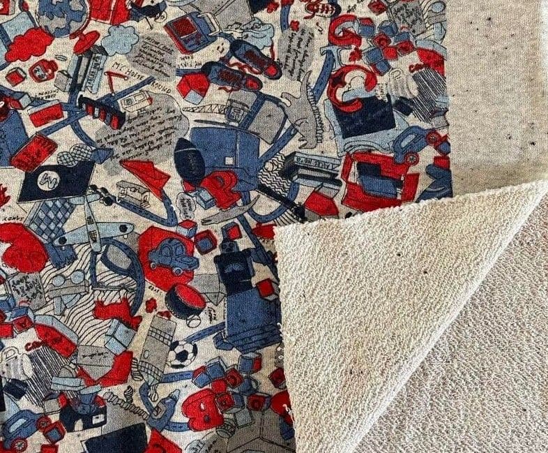 カラフル柄　裏毛