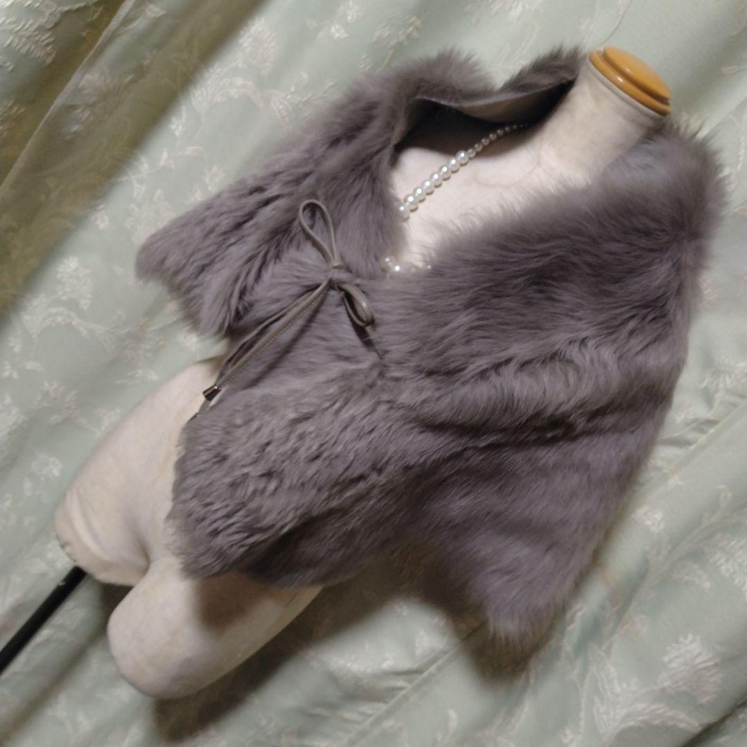 ムートンマフラー✩ショール✩ムートン✩柔らか✩ラムレザー✩留め具はコードです