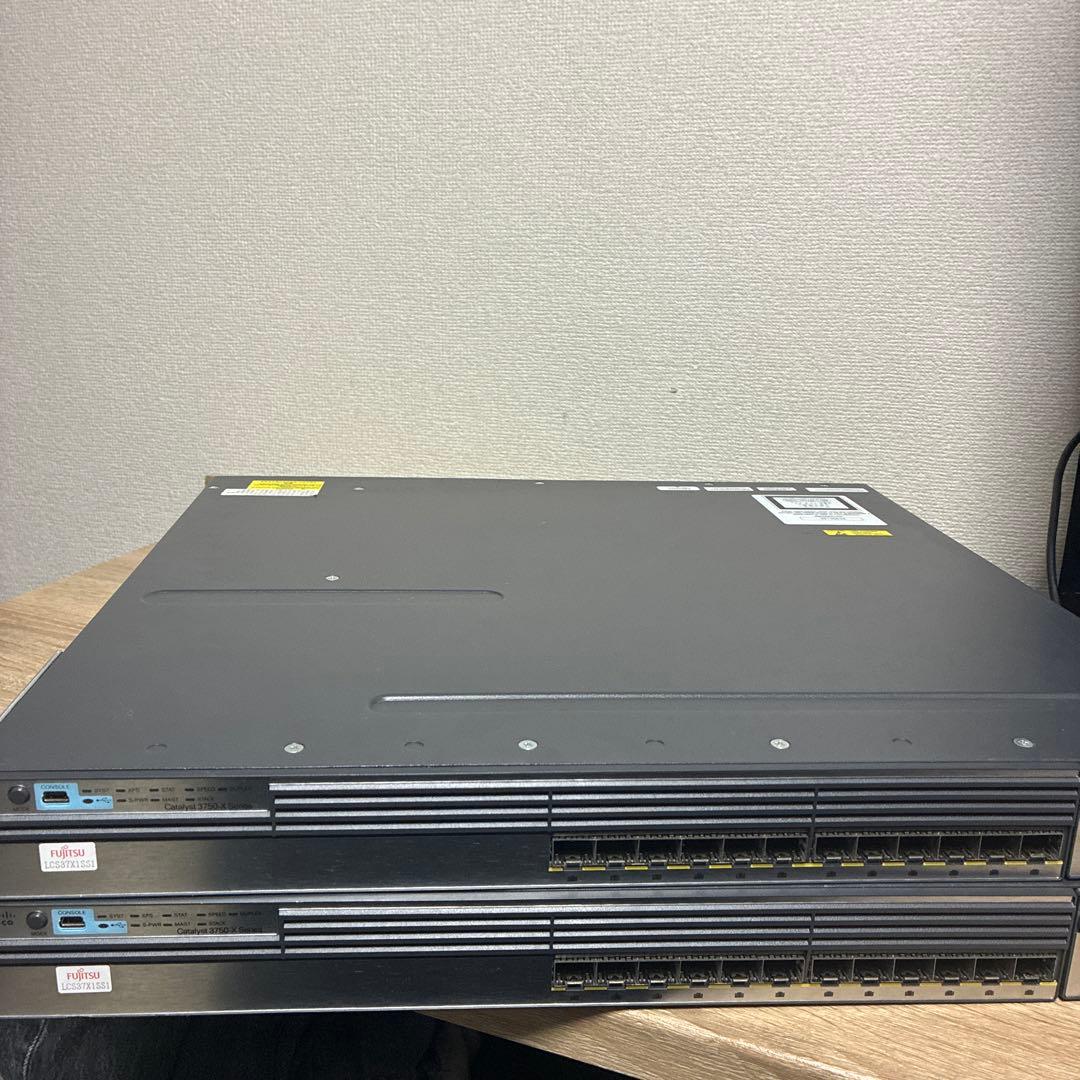Cisco WS-C3750X-12S-S × 2台セット