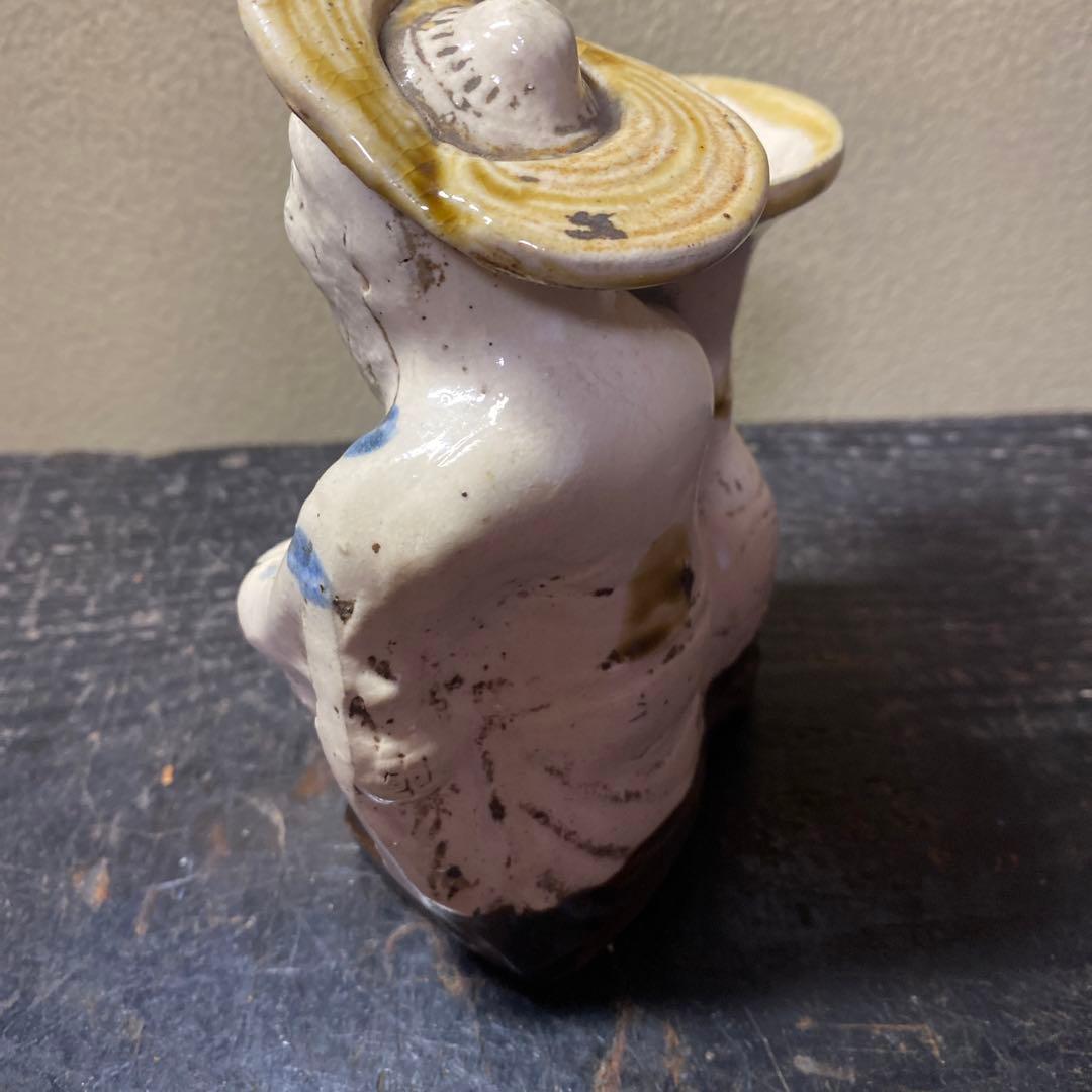 中国古玩変形人物花生14cm9cm6cm