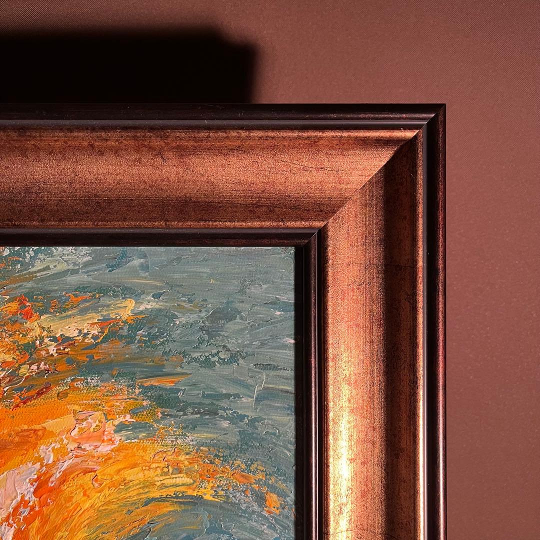 手書き油絵 抽象画 universe額付 絵画 インテリア 油彩画