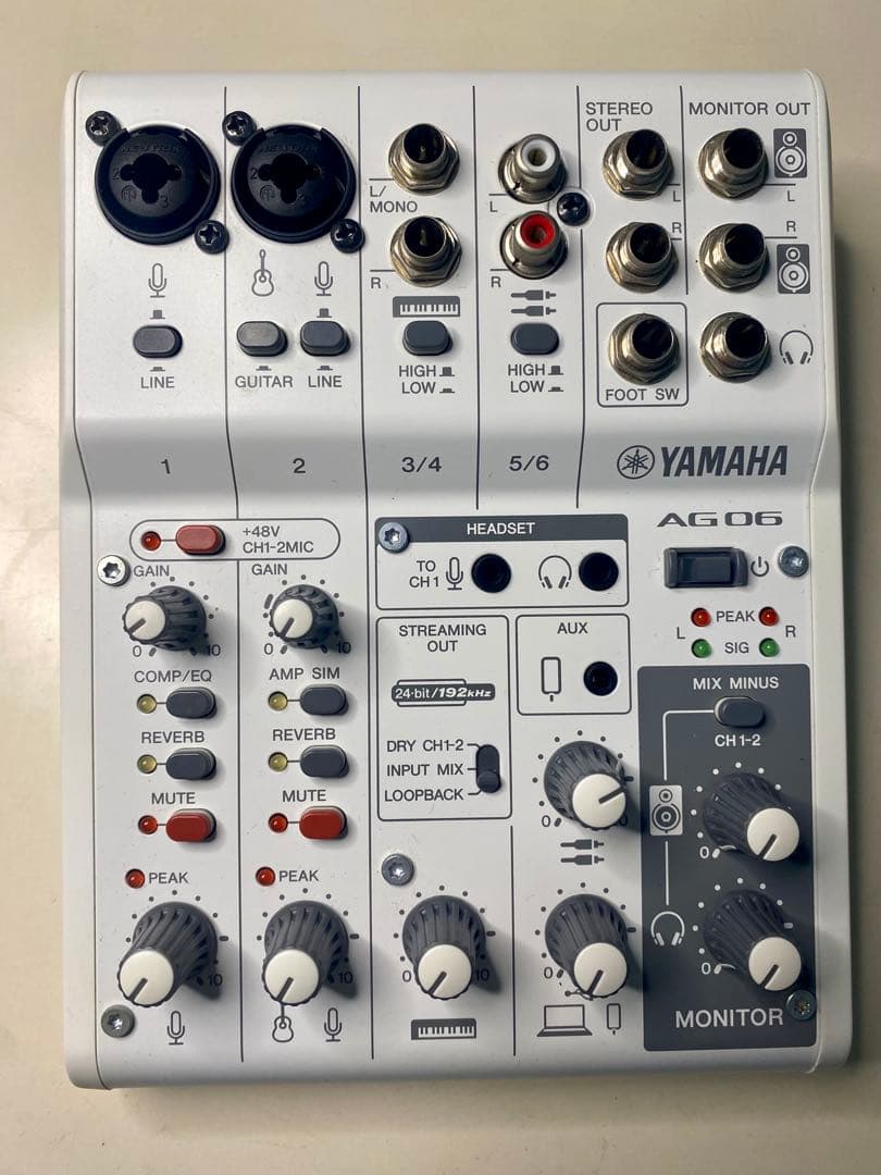 YAMAHA AG06MK2 ライブストリーミングミキサー