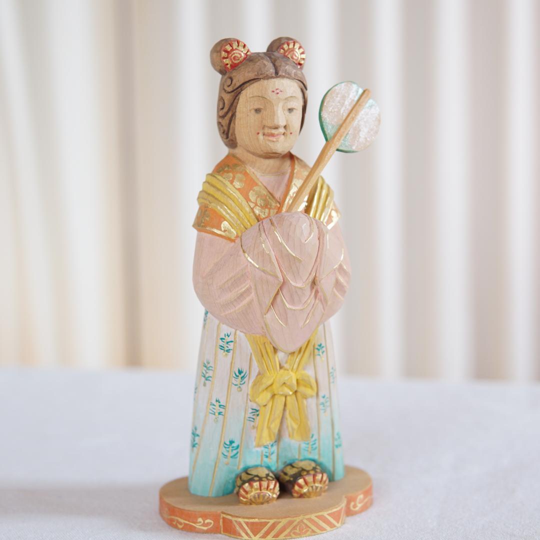 久保田唯心　木彫り像　明日香