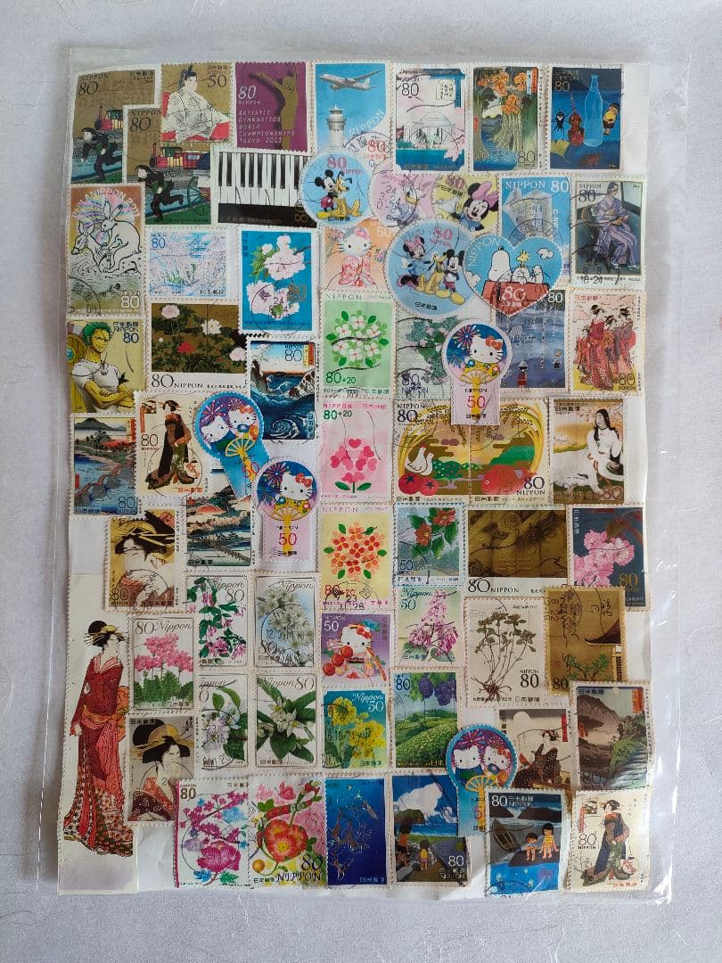 昔の切手コレクション ３枚セット