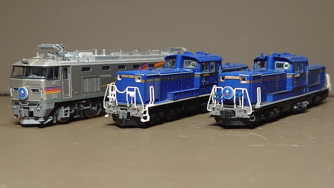 E26系カシオペア フル編成12両(全車室内灯付き)+DD51 2両+EF510