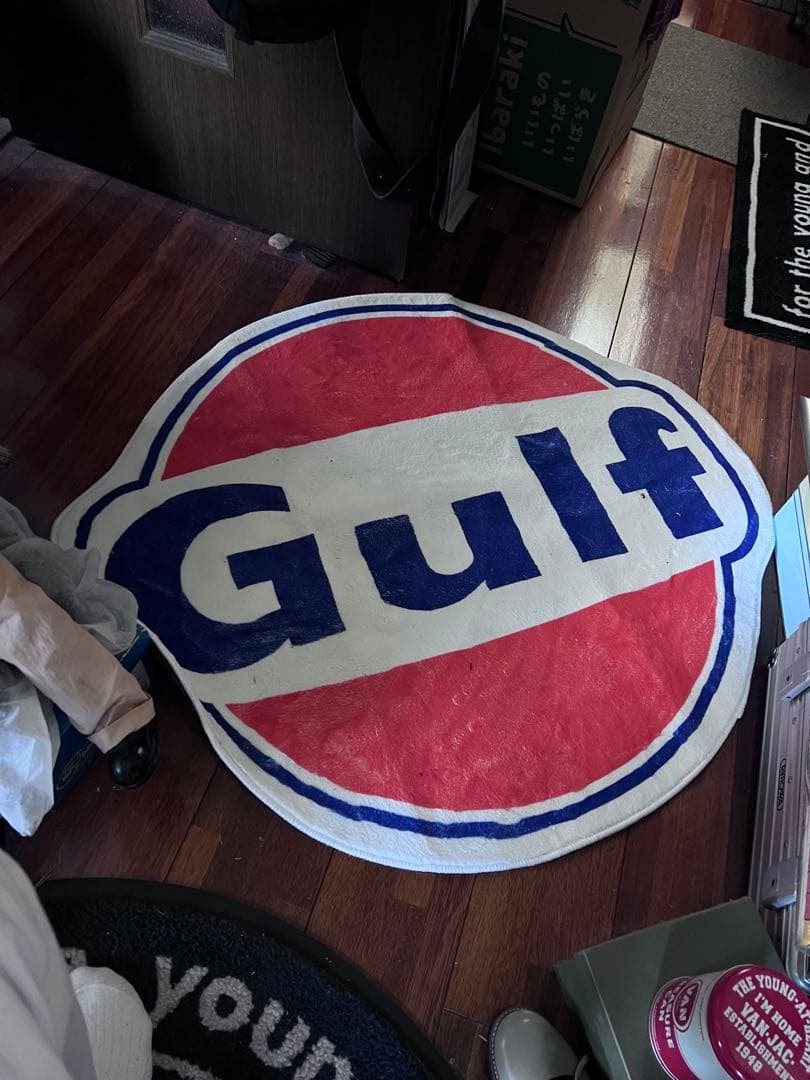 Gulfガルフの玄関マットサイズ径1M大きめです。