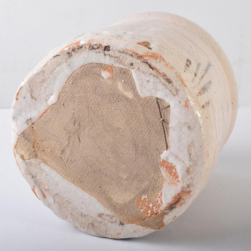 茶道具　山崎道正作　絵志野　水指　裏千家十五代鵬雲斎極め箱　M　R8732B