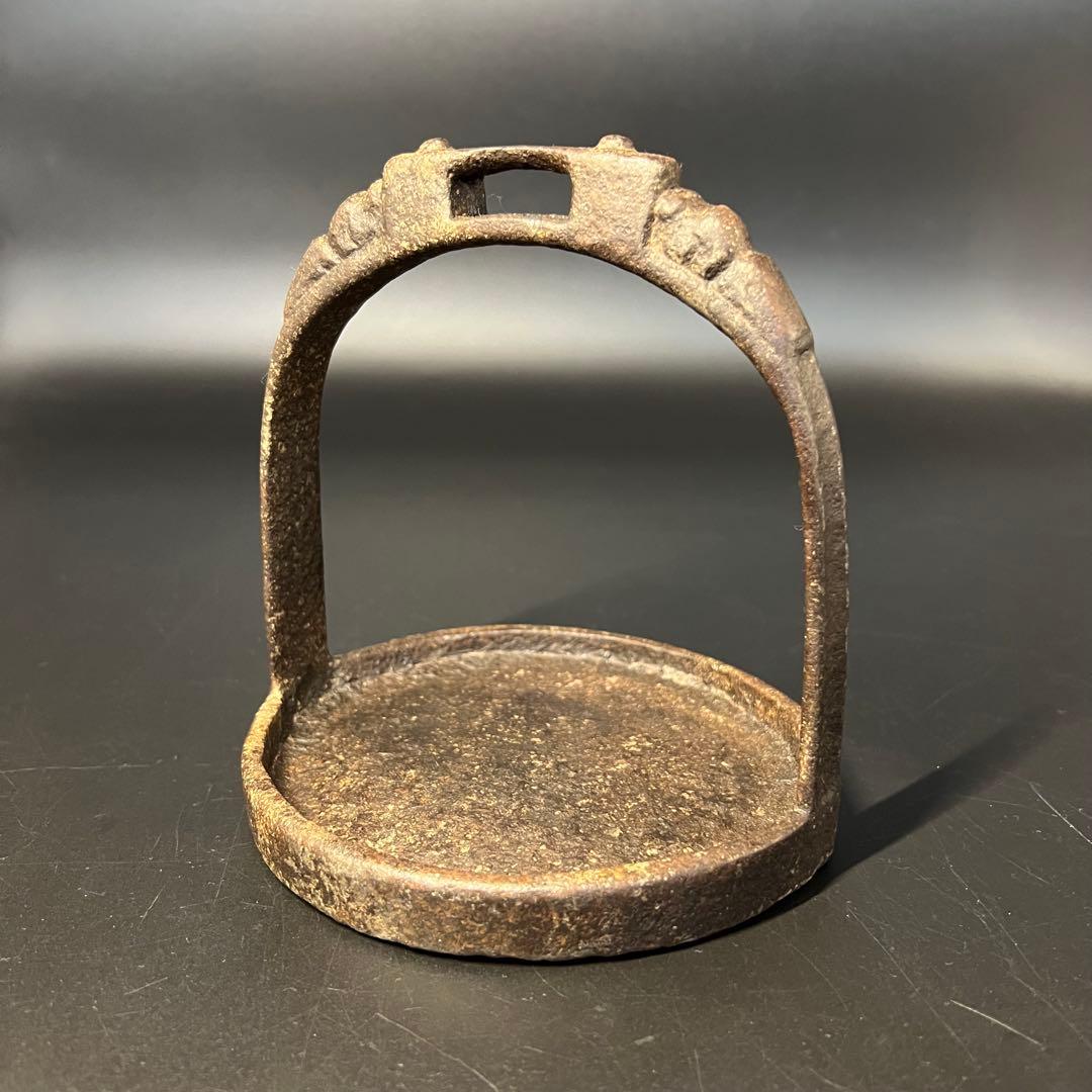 ◎古道具 庵々◎李朝後期 鉄製馬具 李朝 鐙■古道具古美術骨董茶道具華道具武具