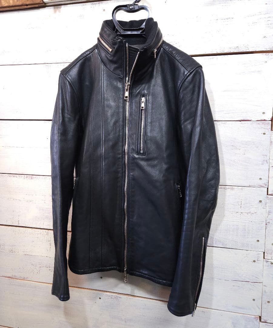 ピノキオさま専用☆AKM レザー ライダースジャケット ダイヤキルト 本革