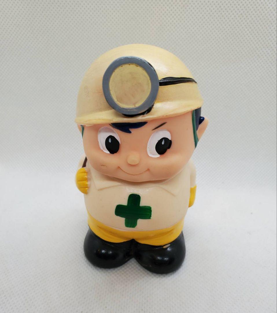 レア　炭鉱　レトロ　貯金箱　ソフビ　昭和　ソフビ貯金箱