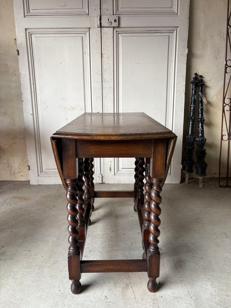 オークバタフライテーブル/ゲートレッグテーブル