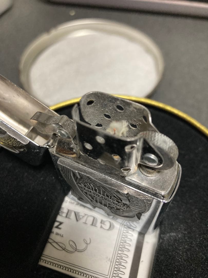 ハーレーダビッドソン Zippoライター 未使用品 丸缶ケース付き