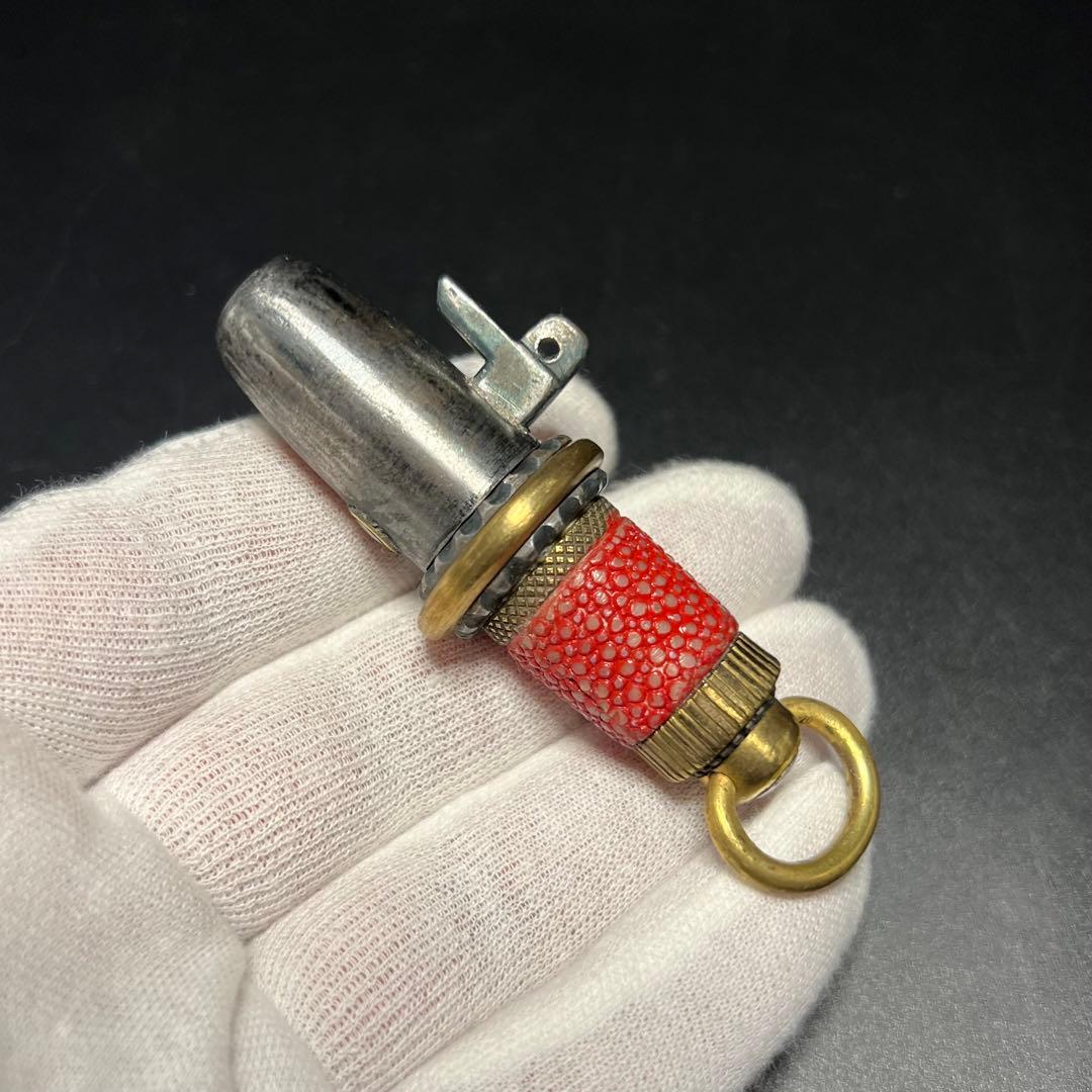 ◎江戸時代 本鮫皮十手型根付鉄地根付 腰提げ物◎古美術骨董武具◎古道具 庵々