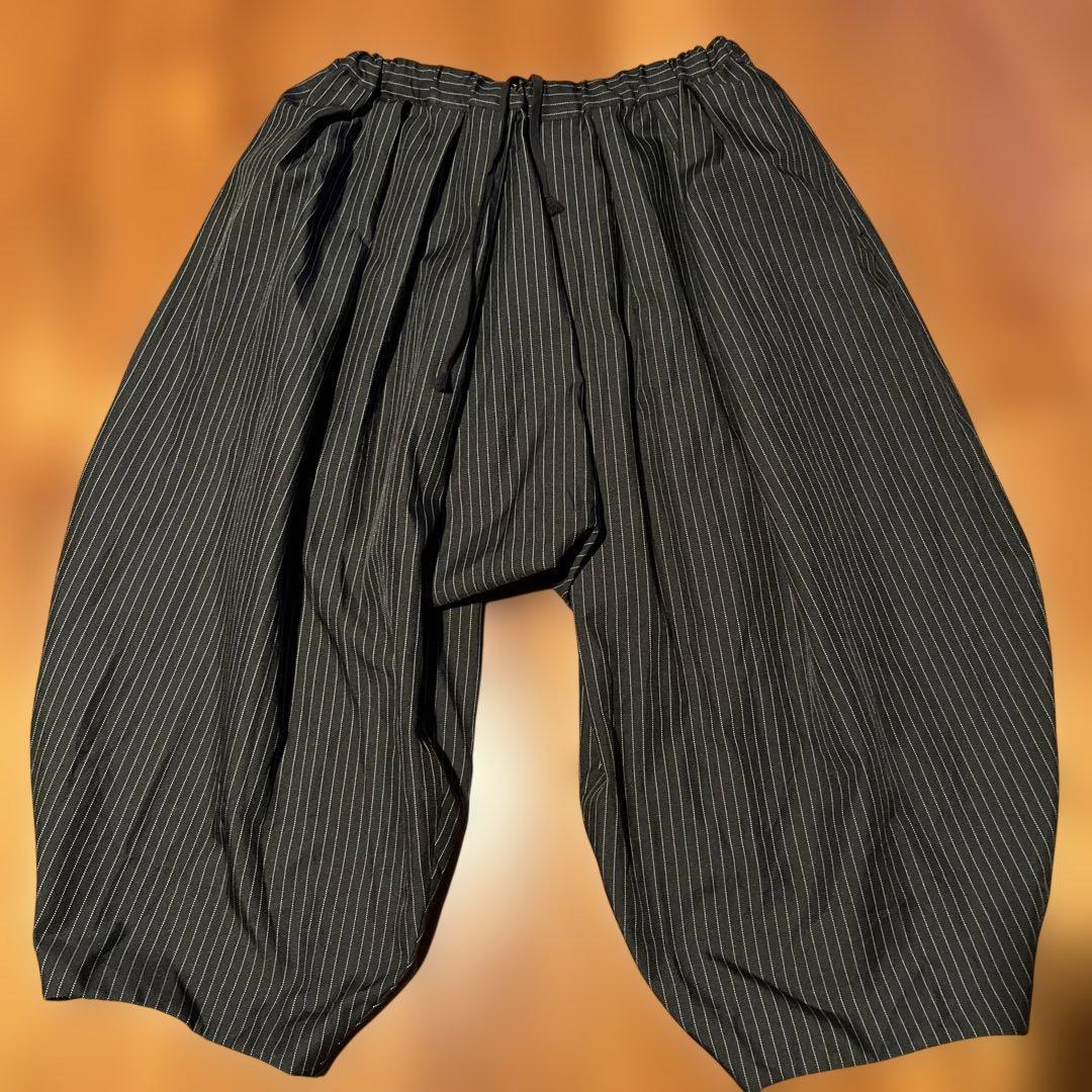 コムデギャルソン ストライプ柄 ブラック サルエルパンツ Mサイズ