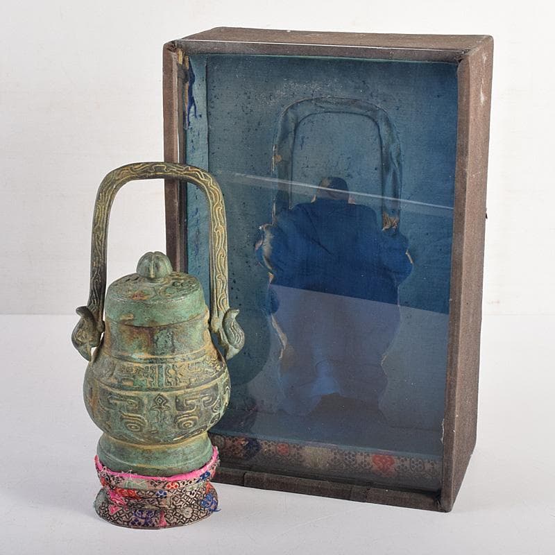 中国　古銅青銅　饕餮文　香炉　M　R8784