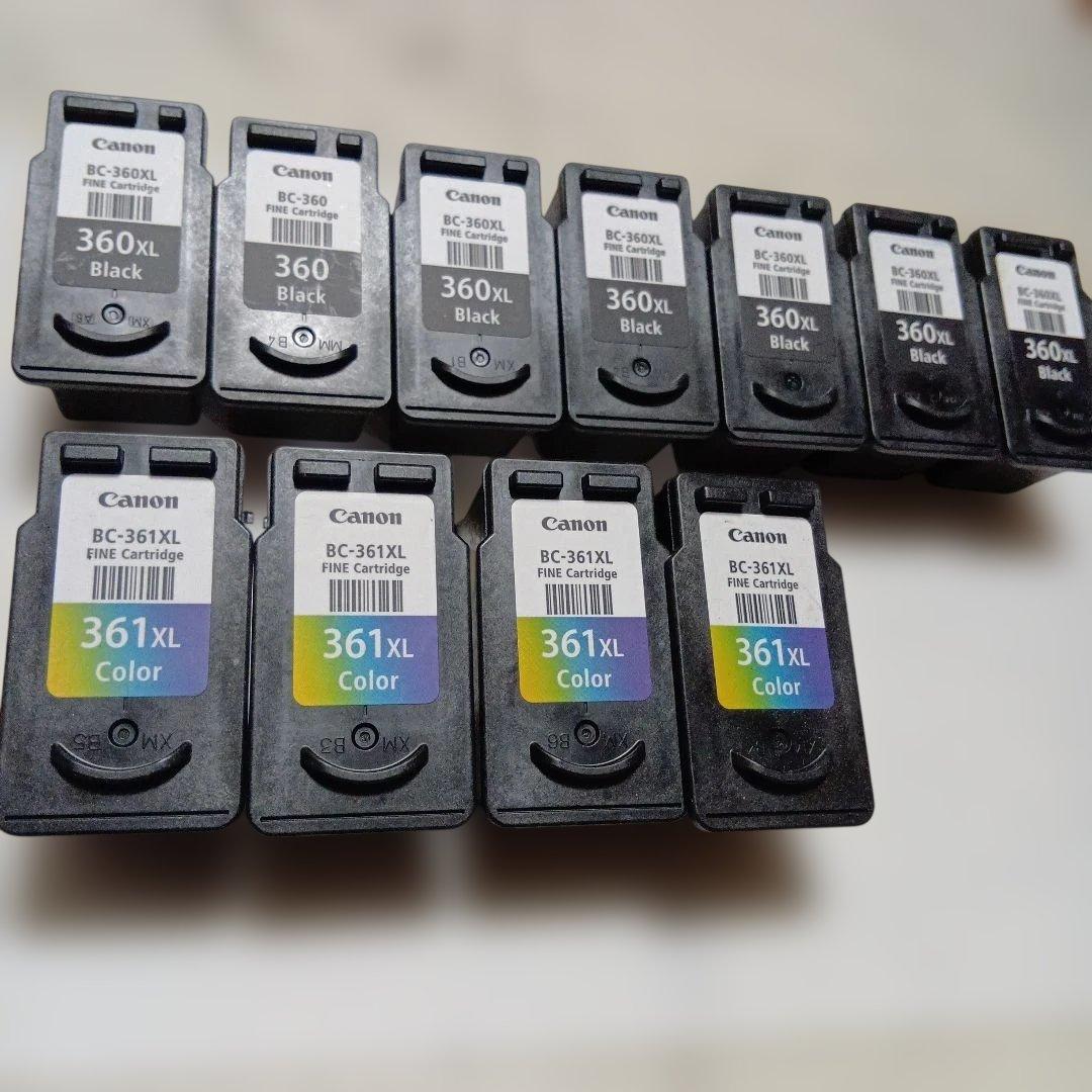 使用済　Canon BC-360XL/361XL インクカートリッジセット