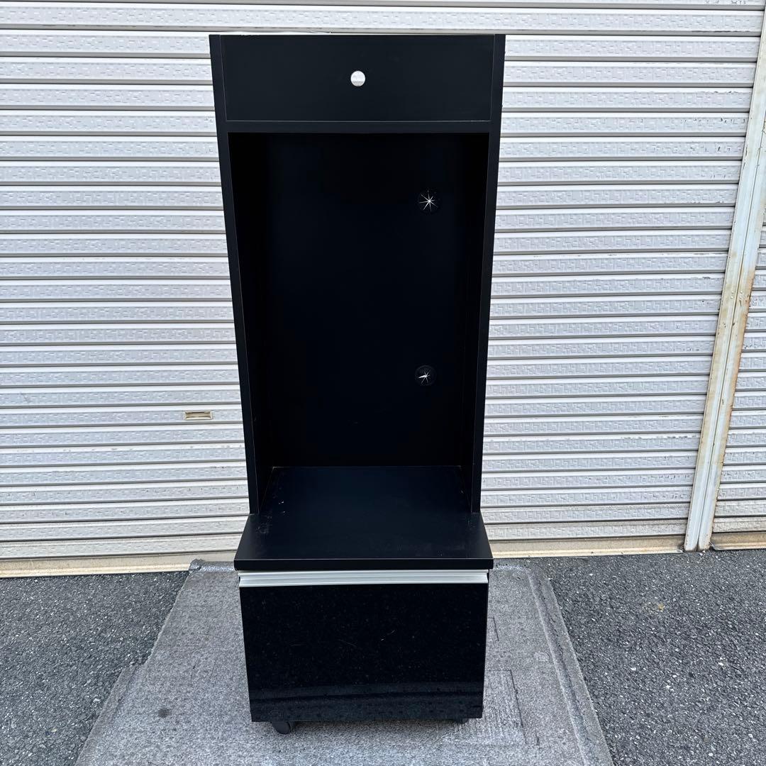 スロット実機スタンド ブラック 収納付 台