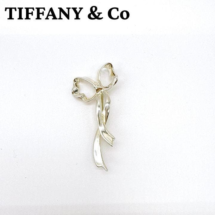 TIFFANY＆Co ティファニー SV925 リボン ピンブローチ ピンバッジ
