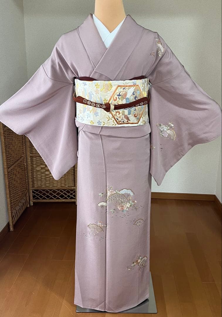 正絹訪問着　作家物　蘇州刺繍七五三　お宮参